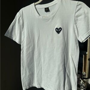 White T-Shirt with Heart Logo